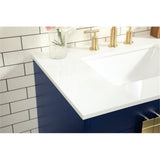 Elegant Decor Indoor Modern Under Sink Bathroom Fixtures Storage Organizer Cabinet 42 Inch Single Bathroom Vanity - Green