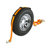 Auto Hauler Wheel Bonnet Ratchet TieDown Strap