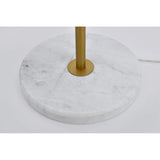 Living District Eclipse 3-Light Metal & Glass Floor Lamp In Brass/Clear