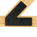 TROPTOLKY 45 Degree Angle Flat Bracket,Heavy Duty Steel Corner Brackets for 2x4 4x4 6x6 Post or BeamPlated Rust-Resistant V-Shap