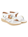 Shoetopa Comfortable Ankle Strap White Sandals For Women & Girls /Uk8,White,8,B0BYP96XSL
