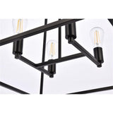 Living District Declan 4-Light Farmhouse Metal Pendant In Black