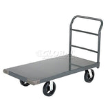 Global Industrial Platform Truck w/Steel Deck, 8 Rubber Casters, 48 x 30, 2400 Lb. Capacity