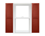 Homeside Open Louver Vinyl Shutters (1 Pair) - 12 x 43-051 Red