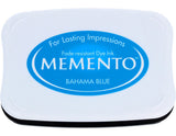 Tsukineko Memento Ink Stamping, Bahama BlueLargeWaterBasedTranslucent, Waterproof, ArchivalEmbossing, pad Size: 7,6 x 4,7 c