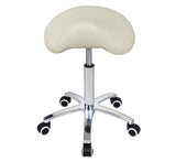 Antlu Saddle Stool Rolling Chair for Medical Lash Massage Salon Kitchen Spa,Adjustable Hydraulic Stool with Wheels (Beige)