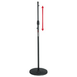 Gator Frameworks Microphone Stand with 12 Weighted Base and Soft Grip Twist Clutch Height Adjustment, (GFW-MIC-1200)
