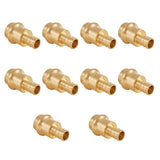 (Pack of 10) EFIELD 1/2 inch Press X 1/2 inch PEX Crimp Coupling Brass Adapter For Copper and Pex Pipe Connection (10, 1/2-inch)