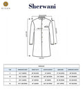 Kisah Men Off-White Self-Design Cotton Sherwani Set, Full Sleaves, Knee Length, Straight, Regular Fit, Mandarin Collar Ethnic Ca