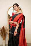 Flosive Womens Present Banarasi Soft Lichi Silk Saree Beautiful Jacquard Rich Pallu Design Work Zari Woven Kanjivaram Silk Style Saree With Soft Lichi Silk Blouse Piece Ayn Royal (Black)