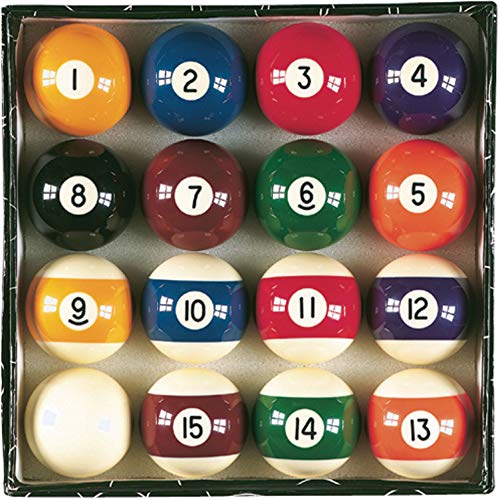 Viper Billiard Master 2-1/4'' Regulation Size Billiard/Pool Balls, Complete 16 Ball Set