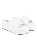 Shoetopia Stylish Quilted Stitching White Platform Heels For Women & Girls /Uk6,White,6,B0BYP6SR8C