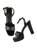 Shoetopia Women'S Heeled Sandal-3 Kids Uk (Cake-Black)-Eu36,Black,3,B0D14DDRYZ
