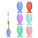 Abeillo 6 Pcs Toothbrush Covers Caps Silicone Fish Toothbrush Holder, Cute Standing Tooth Brush Cover, Toothbrush Head Travel Pr