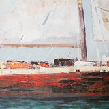 Kalalou Car1655 Oil Painting-Framed Sailboat, See Image