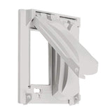 HubbellBell MX2050WH Two Gang Two Device Flat Metal Weatherproof Receptacle Cover, White