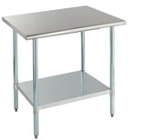 ROCKPOINT Stainless Steel Table for Prep & Work 30x36 Inches, NSF Metal Commercial Kitchen Heavy Duty Table with Adjustable Unde
