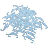 UJEAVETTE White Plastic Shower Curtain Rings Bathroom Door Curtain Accessory B 50pcs