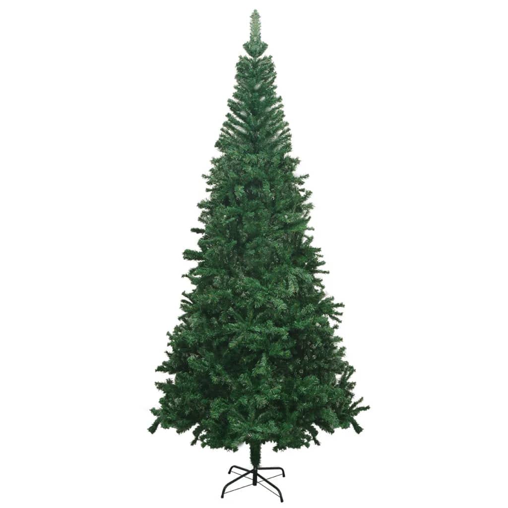 'Vidaxl 8 Ft Artificial Christmas Tree - Dense And Stunning Green Pvc Tree With Steel Stand - Perfect For Indoor And Outdoor Christmas Decorations