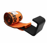 Mytee Products 4 x5 Orange Roll Off Winch Strap for Container w/Large Flat Hook 5400 lbs WLL High Abrassion Trailer Heavy Du