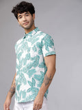 Anni Designer Men'S Cotton Blend Digital Printed Stitched Half Sleeve Shirt (Bwl White-Nw3_Xxl_White_Xx-Large),White-Multi,2XL,Cotton Blend,Western,