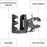 SupreGear Cup Holder, 360 Degree Rotation Stroller Bike Water Bottle Holder Cup Holder, Universal for Walkers, Rollators, Wheelc