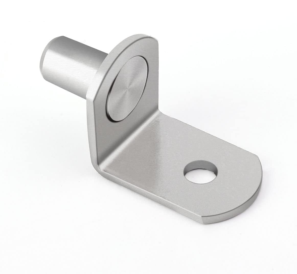 1/4 Inch Shelf Pegs,40Pcs Bracket Support Pins L-Shaped Holders for Cabinets,Shelves,Wodrob,Nickel Plated