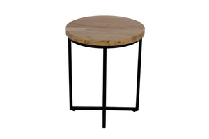 Ames Solid Wood Modern 20 Round End Table