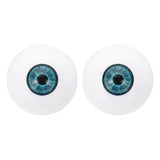 PATIKIL 30mm Doll Eyes,1 Pair Realistic Acrylic Eyes Plastic Half Eyeballs for Dolls Masks Halloween Props Art Craft, Blue Green