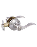 GITRANG Privacy Door Locks Bedroom/Bathroom Door Levers Handles for Left and Right Opened Door in Satin Nickel
