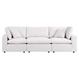 Modway Commix Outdoor Patio Overstuffed Sofa in White