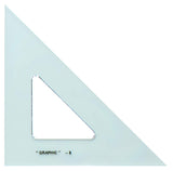 ALVIN 8 inches Transparent Academic Acrylic Triangle Ruler 45/90 Degrees, Multipurpose Tool for Drafting, Design, and Architec