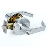 SUMBIN Ansi Grade 2 UL 3H Fire Rated Commercial Heavy Duty Classroom Door Lever Lockset, ADA, Satin Chrome Finish