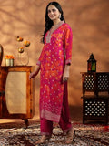 Libas Women'S Silk Blend Kurta Set (278890R Pink M