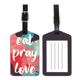 Nutcase Designer Luggage Travel Baggage Tags Single Tag With Name Card Inside Eat Pray Love
