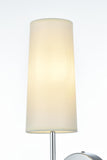 Living District Mel 1-Light Metal & Fabric Wall Sconce In Brass And White