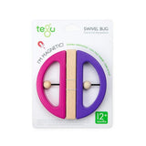 Tegu Swivel Bug Magnetic Building Block Set, Pink & Purple