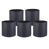 Myaddiction 5 Pieces Black Fabric Grow Pots Breathable Plant Bags Smart Plant 1 Gallon