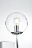 Living District Neri 2-Light Metal Wall Sconce W/Clear Shade In Black And Brass