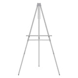 Quartet Easel, Aluminum, HeavyDuty, Telescoping, 66 Max. Height, Supports 45 Lbs, Silver (55EX)
