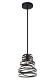 Elegant Lighting Living District Sybil Collection Pendant D7.5 H9.2 Lt:1 Matte Black Finish