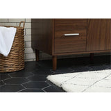 Elegant Decor Baldwin 48 Solid Wood And Mdf Bathroom Vanity In Walnut