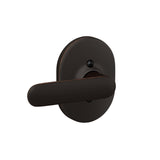Schlage F170 DAV 716 RMN Davlin Door Lever with Remsen Trim, One-Sided Non-Turning Dummy Handle, Aged Bronze