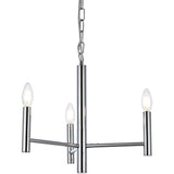 Elegant Lighting Living District Carmella 3 Lights Pendant In Chrome