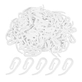 ATORSE 50/100pcs White Curtain Hanging Rings Shower Hooks Rings for Window Curtain 100pcs