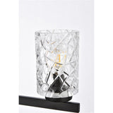 Living District Cassie 3-Light Metal Bath Sconce In Black And Clear
