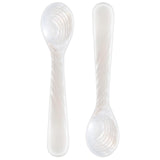Patelai 2 Pieces Set of Caviar Spoons Mother of Pearl Spoons with Handcraft Round Handle for Caviar, Egg, Ice Cream, Coffee, Kit
