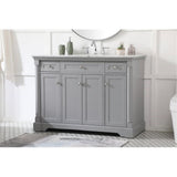 Elegant Decor Indoor Modern Under Sink Bathroom Fixtures Storage Organizer Cabinet 60 Inch Single Bathroom Vanity - Walnut