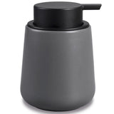 BosilunLife Grey Lotion Dispenser - Modern Ceramic Soap Dispenser Bathroom 12 oz Bottles Lotion Hand Pump Dispenser Black Pump D