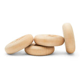Woodpeckers- Classic Wooden Craft Toy Wheels 2 X 1/4 Axle Hole - 24 Pack